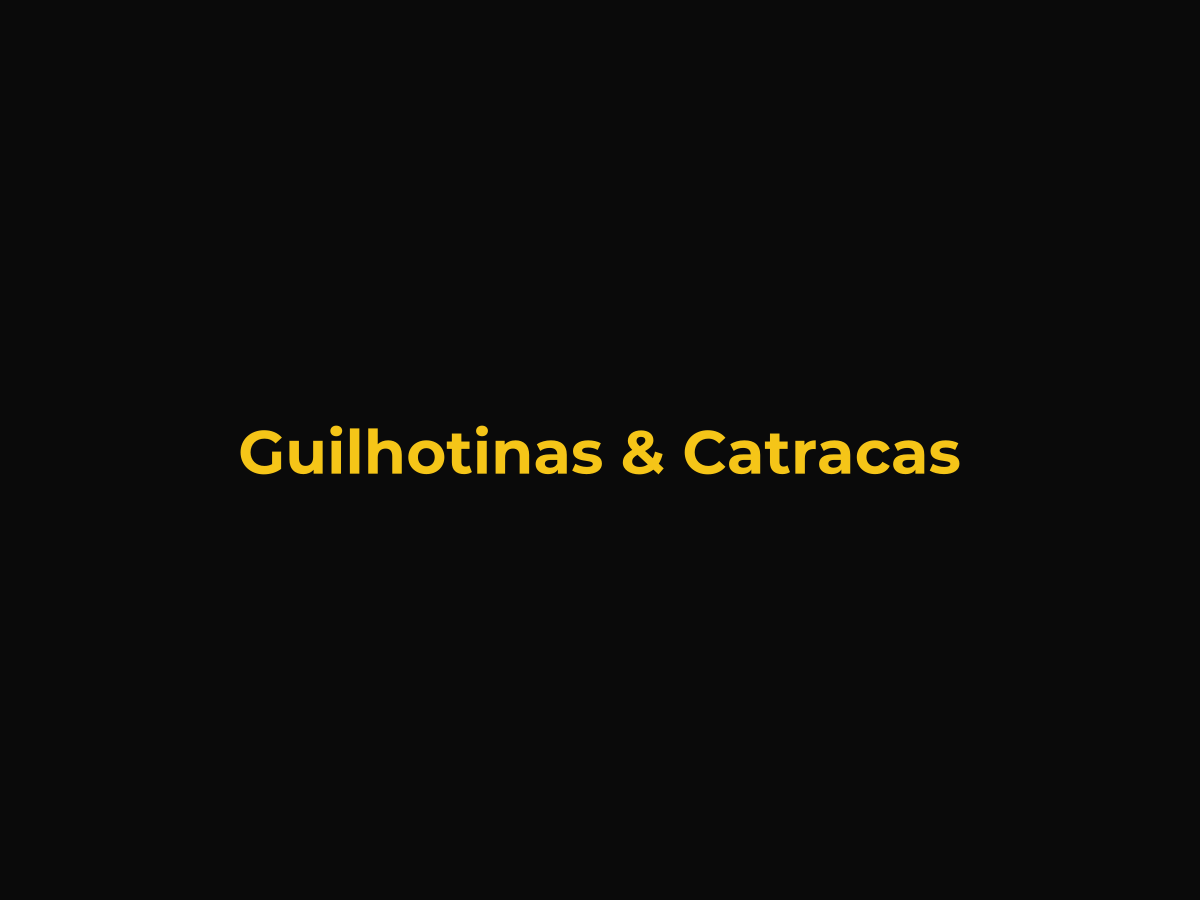 Guilhotinas e catracas para gado