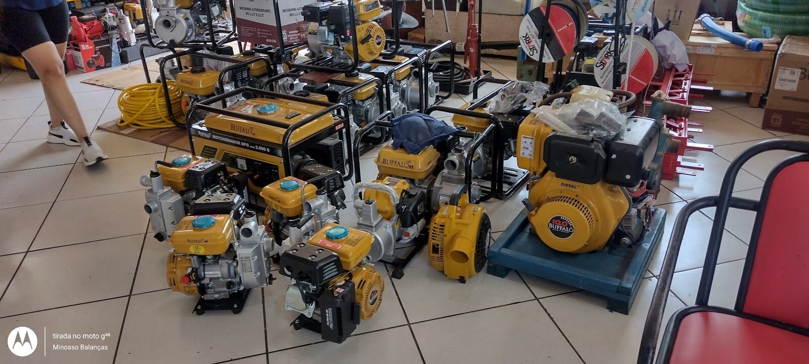 Linha de motobombas e motores diesel ou gasolina